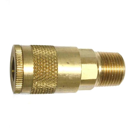 Interstate Pneumatics 1/4 Inch Automotive Brass Coupler x 3/8 Inch Male NPT CA461B